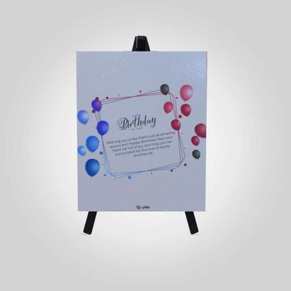 Happy Birthday Wishing Frame White Oriented Yiflo Frames