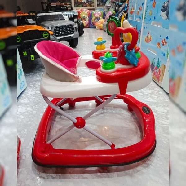 Baby Walker Plastic Folding And Comfortale Walker Attached Toys And Button - Image 2