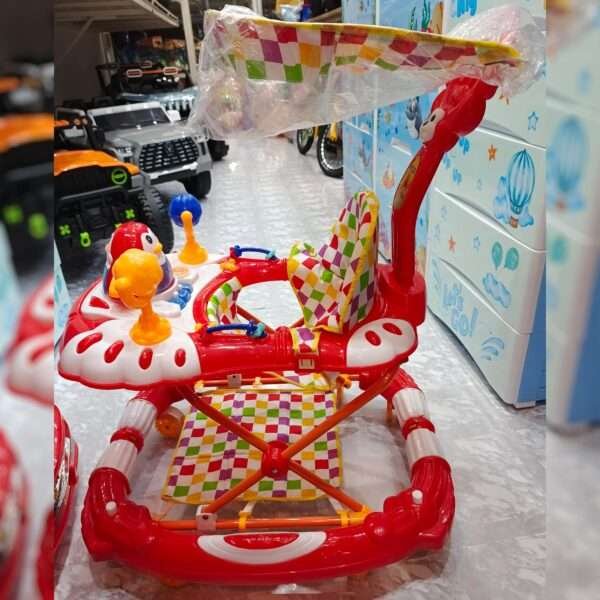 Walker With 4-1 Option Rocking, Stroller Roof Walker With Lights & Music Foam Pad Extra soft Breathable seat for baby Comfortness Brand Box Packing. (Premium Quality) - Image 2