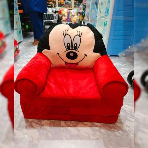 High Quality Multi-Function Imported Folding Kids Sofa Cam Bed Baby Comfy Foldable Sofa Floor Seat Child Back Support Cartoon Children Chair Baby Boy Girl Easy Washable - Comfortable Mickey Minnie Mouse